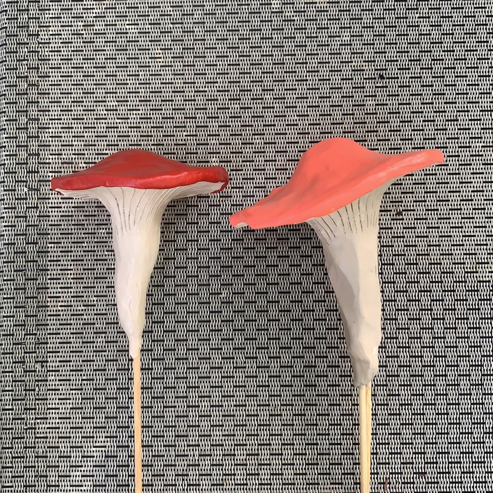SET OF 3 Custom order Garden Stake Mushrooms π - Picture 8 of 10